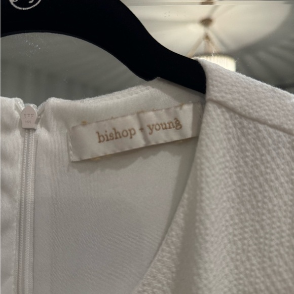 Bishop + Young White Jumpsuit Quiet Luxury Wide Leg Clean Girl Aesthetic - Picture 2 of 9